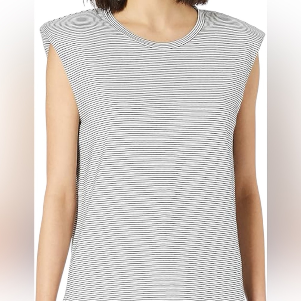 Jones New York stripped cap sleeve tee XL